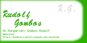 rudolf gombos business card